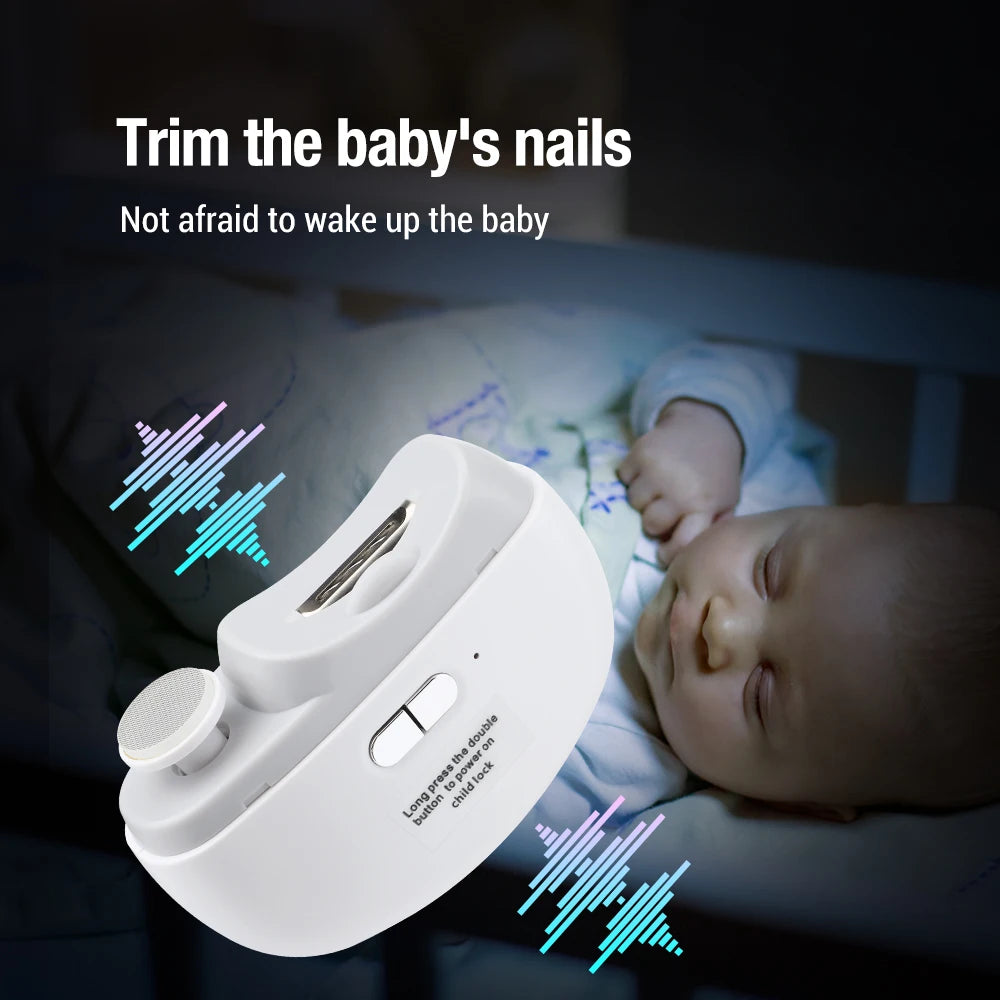 Automatic Electric Nail Clipper, 2 in 1 Auto Fingernail Cutter & Polishing Grinder for Baby Senior Adults, 2-Speed Nail Trimmer