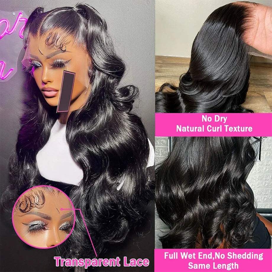 40 Inch Loose Deep Wave Brazilian Human Hair Wig 13x6 HD Lace Frontal 13x4 Lace Wig Frontal for Women with Swiss Lace Average Cap Size