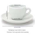 Porcelain Espresso Cup Set 50ml Cappuccino Coffee Mugs express Shots Cup with Saucer Delicate Coffee Accessories