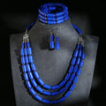 Fashion Jewelry sets Colorful Acrylic Wave Shaped Multilayer Necklace Earrings
