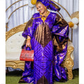 Printed Bazin Riche Long Dresses For Women Ankara Party Clothing Dashiki Robe Boubou Long Dress