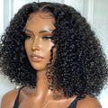Afro Kinky Curly Short Bob Wig 13x4 Bob Wigs Human Hair Jerry Curly Lace Front