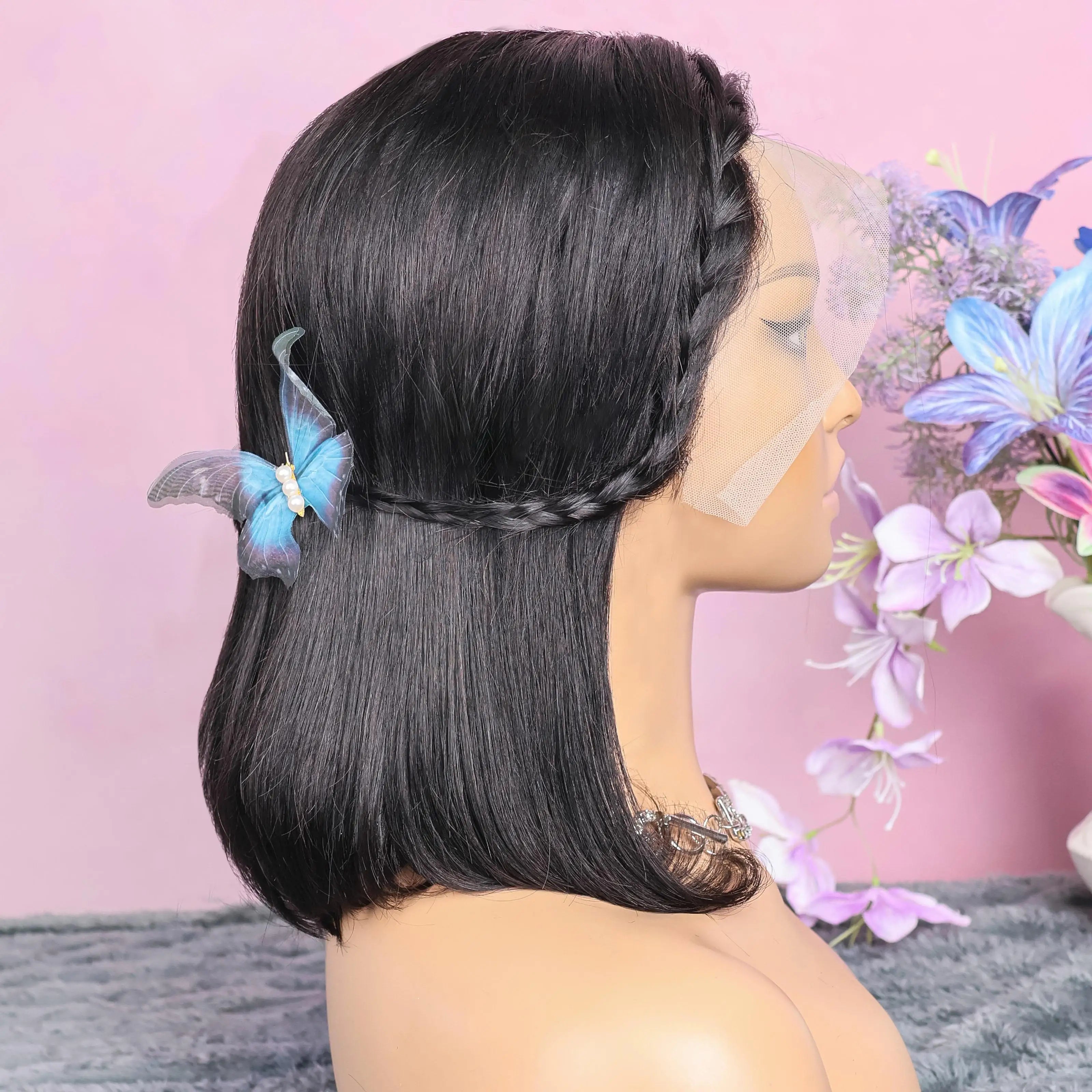 13x4 Straight Short Bob Lace Front Wig | 100% Remy Human Hair | Women