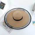 1pc Sun Hat Big Eaves Waves Beach Cap for Women,Summer Straw Hats Big Brim Sun Visors UV Foldable Bucket Panama Caps for Tralve