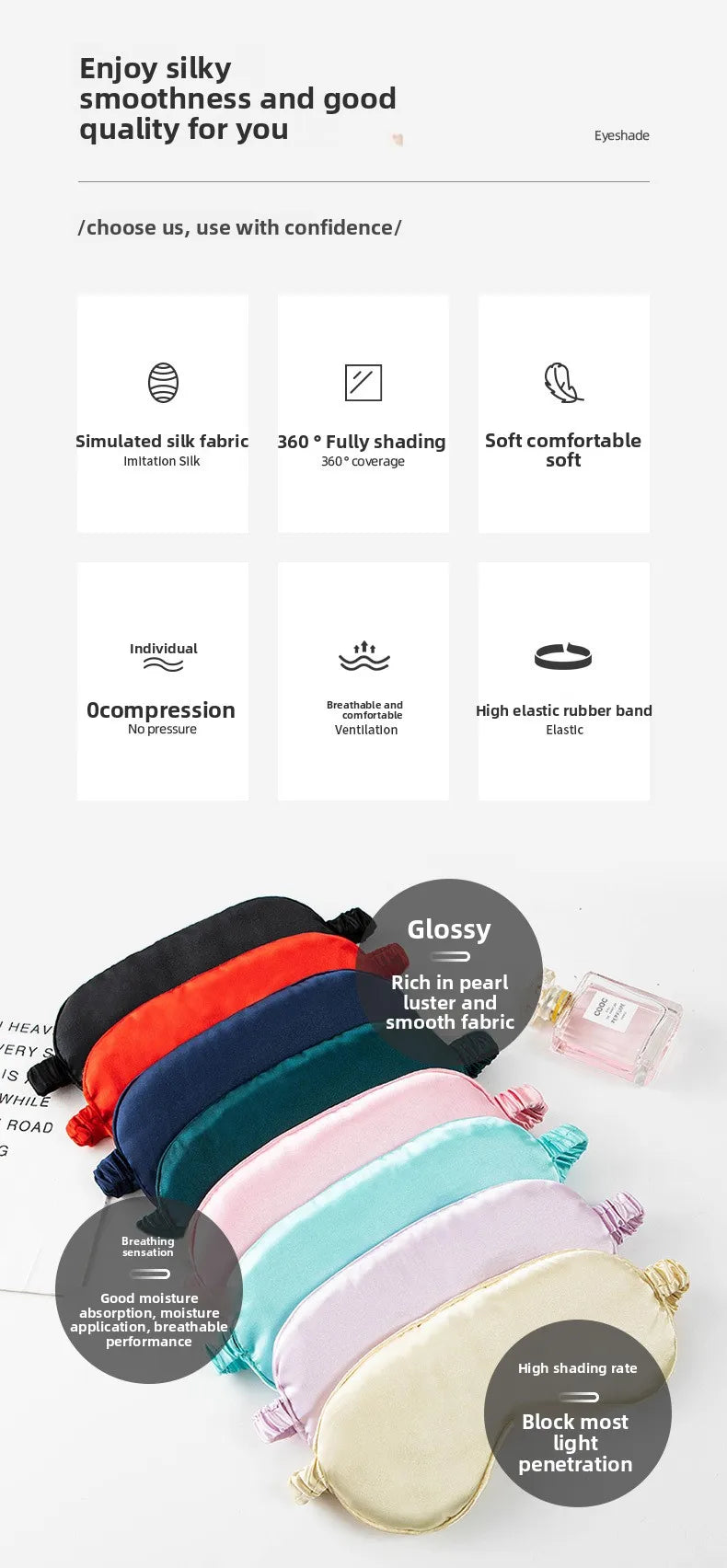Silk Sleep Aviation Eye Mask Sleep Blackout Double-sided Mulberry Silk Eye Mask Ice Compress Ice Silk Eye Mask