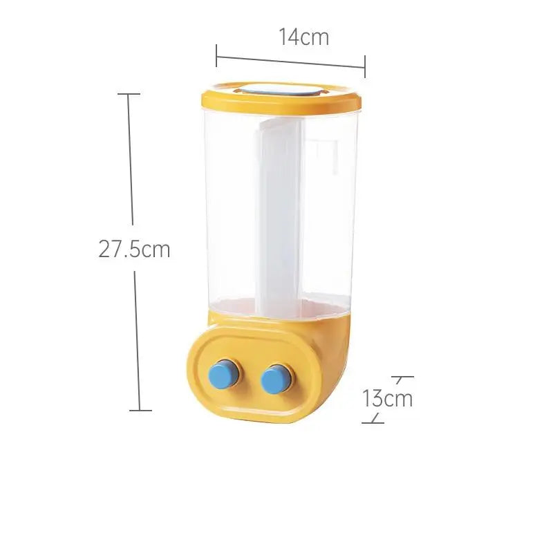 Grids Food Grains Storage Box Tank Sealed Moisture Proof Rice Buckets Wall Mounted Kitchen Bulk Classified Container