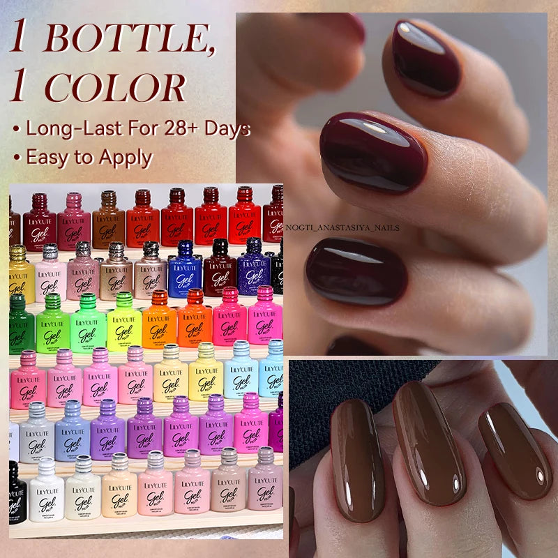UV Gel Nail Polish | Brown Red Purple Coffee Shades | HotTrendyPicks