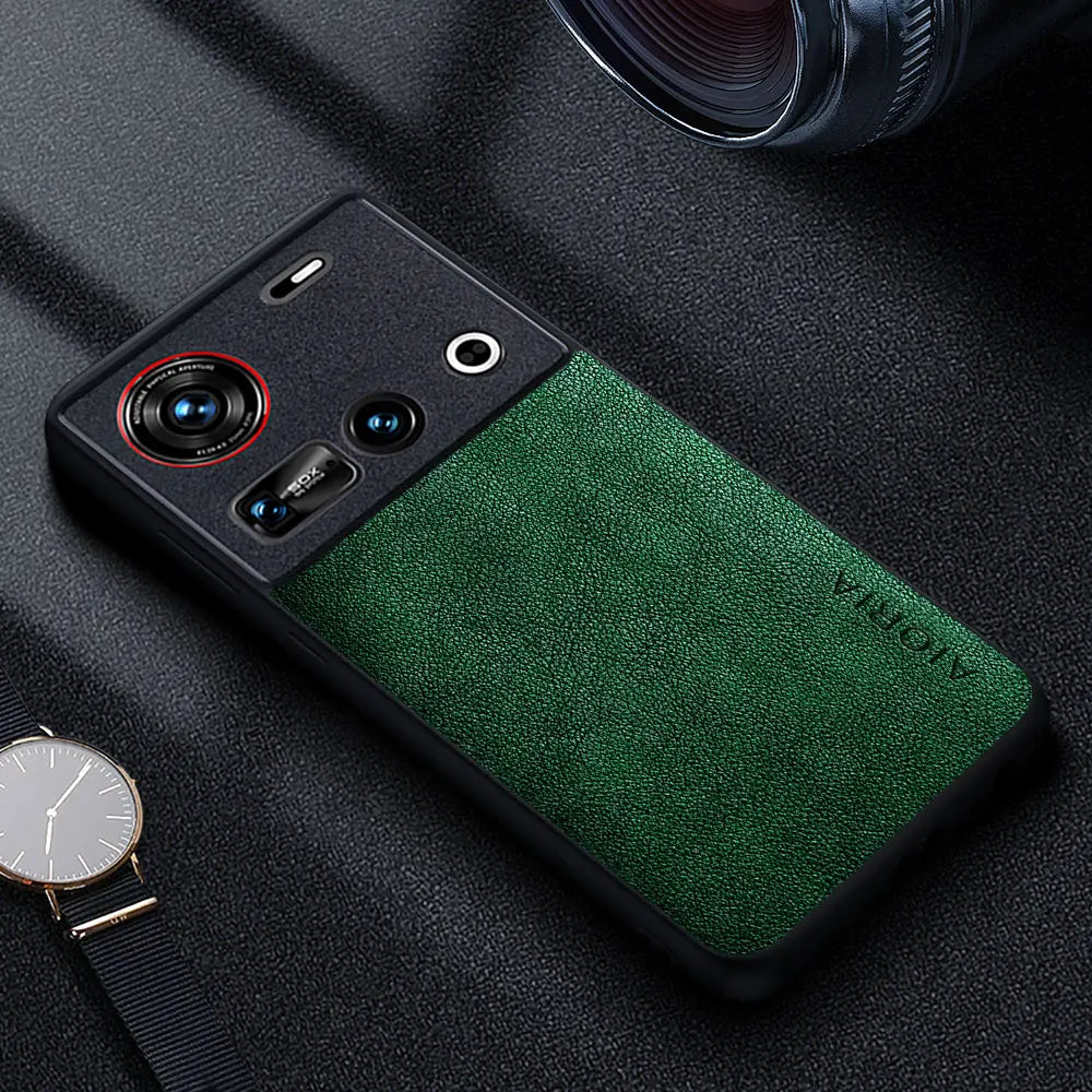 Premium Luxury leather Phone Case for Nubia Z70 Z60 Ultra Z60S Pro Retro Business Style Solid color cover funda capa