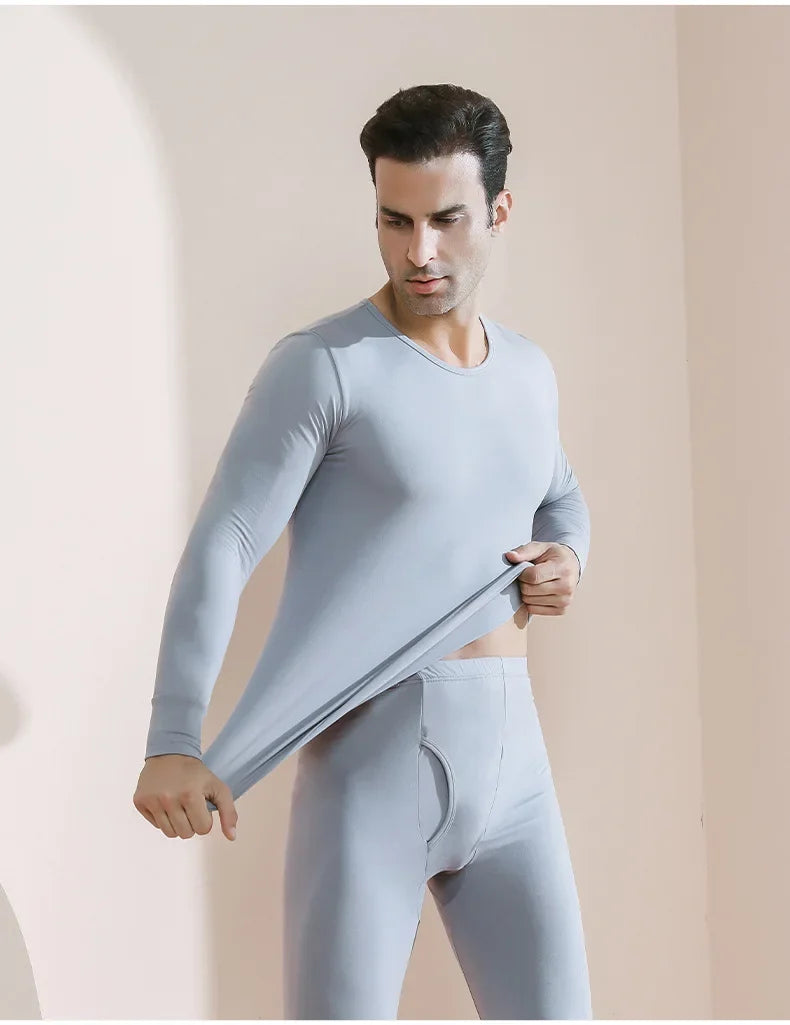 Men's Plus Size Thermal Underwear Suit | Fleece Long Johns Winter Homewear | HotTrendyPicks