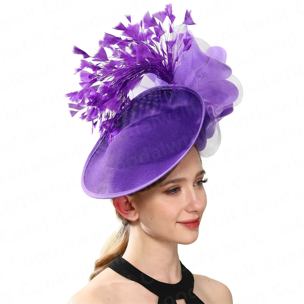 Women's Formal Tea Party Headpiece and Cocktail Church Chapeau Cap Headband Millinery