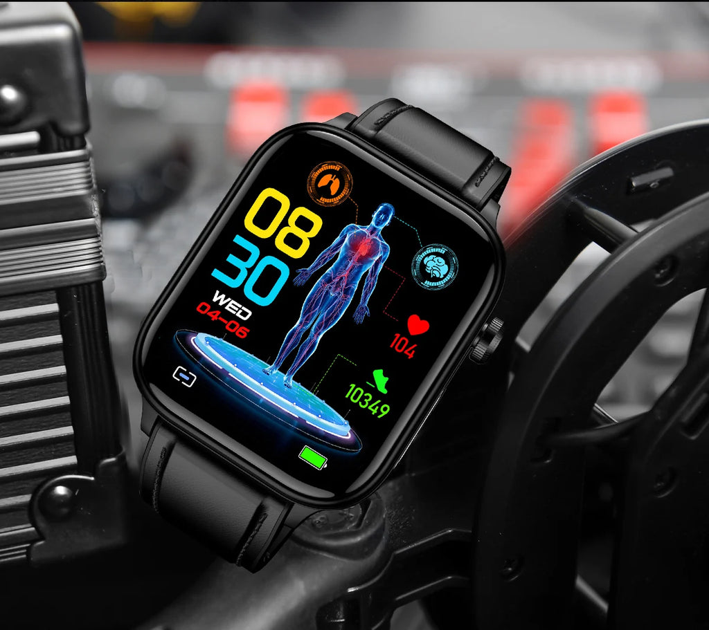2025 AI Health Smartwatch | ECG+PPG Blood Lipids Uric Acid Body Composition | Men