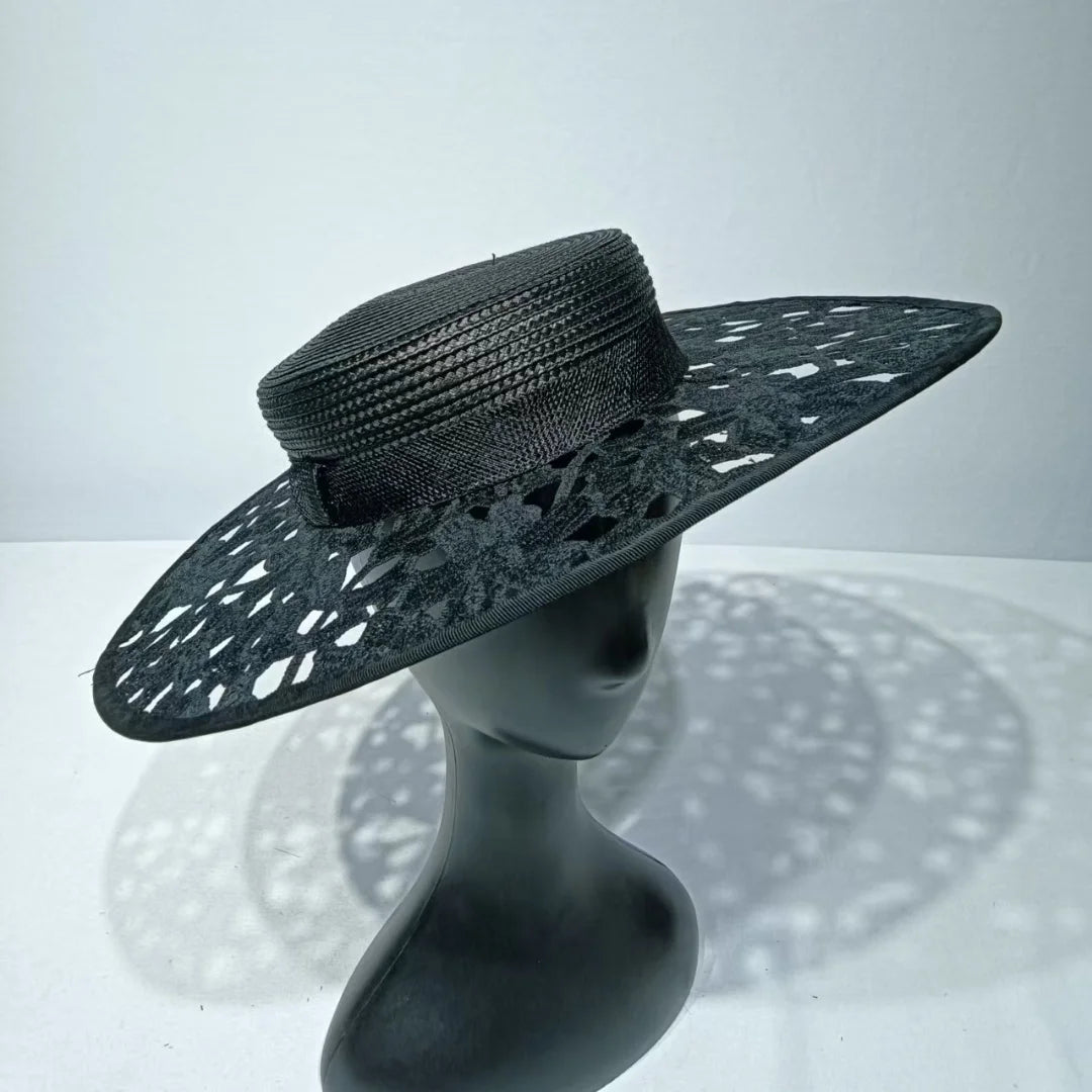 Handmade Femme Mariage Headpiece Fascinator Hat Women Formal Wedding Church Event Tea Millinery Cap Feather Kentucky Derby Race