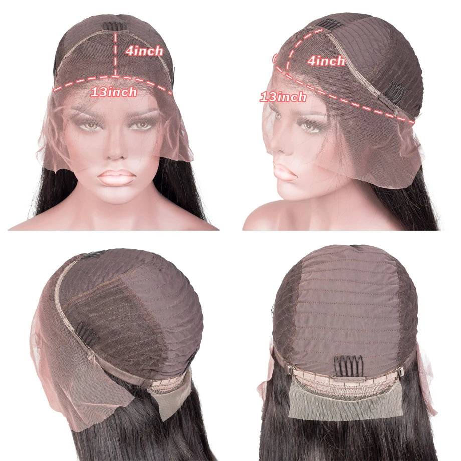 Royal Blue Colored Lace Front Wigs 13x4 Body Wave Brazilian Transparent Lace Frontal Wigs Human Hair Pre Plucked