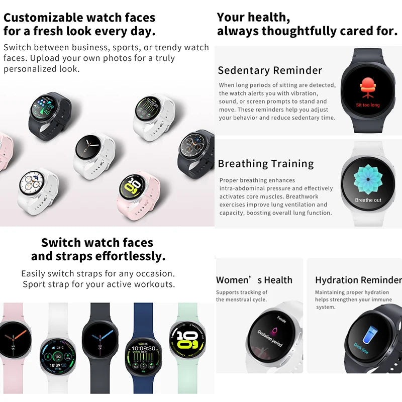 2025 GPS Smart Watch | AMOLED Heart Rate Bluetooth Call Waterproof | Men & Women
