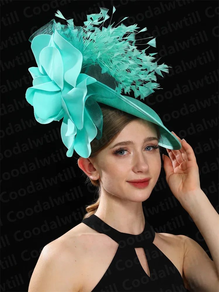 Women's Formal Tea Party Headpiece and Cocktail Church Chapeau Cap Headband Millinery