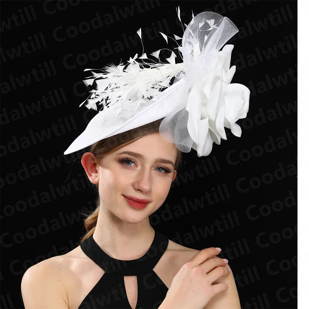 Women's Formal Tea Party Headpiece and Cocktail Church Chapeau Cap Headband Millinery