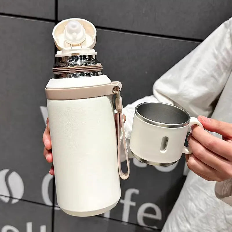 600ml Stainless Steel Travel Thermal Mug | Leak-Proof Thermos Coffee Cup