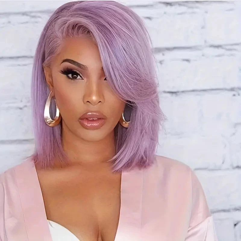 Lavender Purple Shoulder- Wig | Straight Synthetic Heat-Resistant | Women