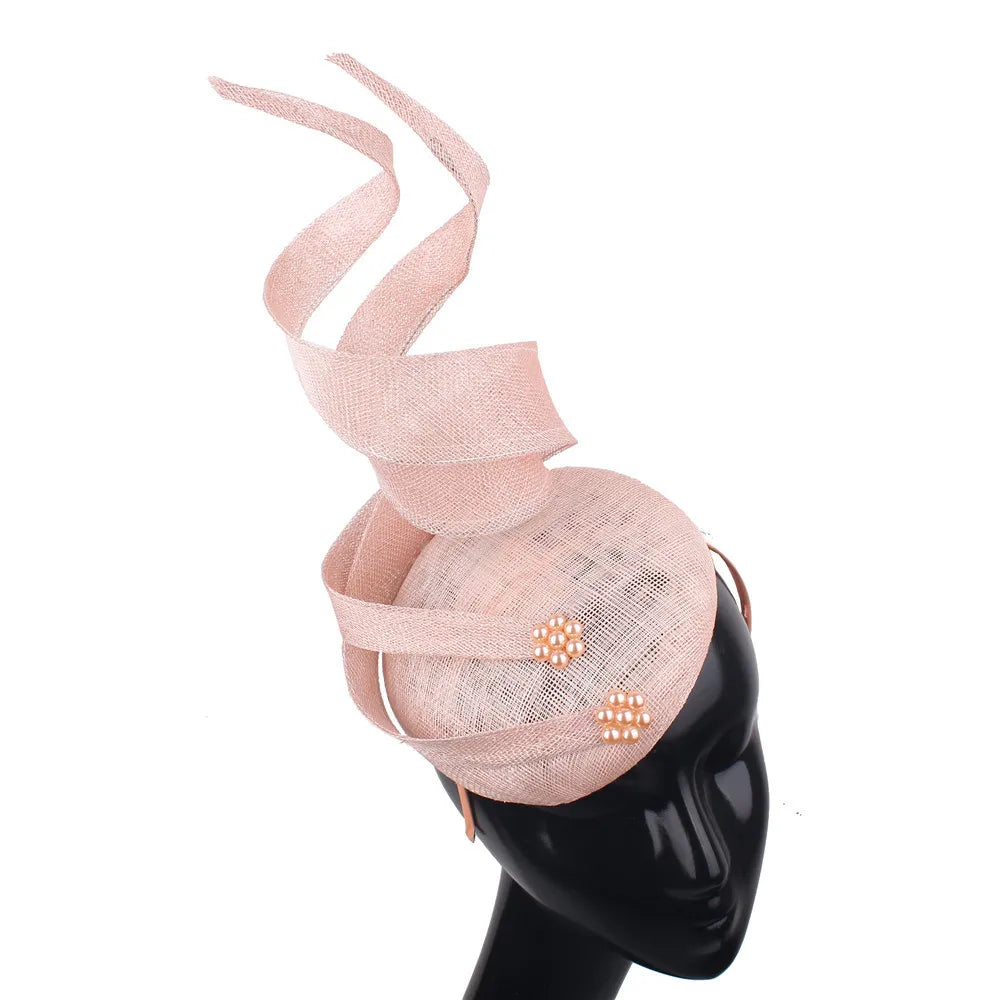 Women's Sinamay Fascinator Millinery Hat Cocktail Party Tea Chapeau Headbands