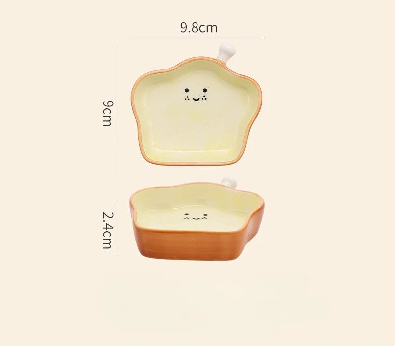 Bread Shaped Ceramic Dipping Dish | Cute Sauce Plates & Tableware | HotTrendyPicks