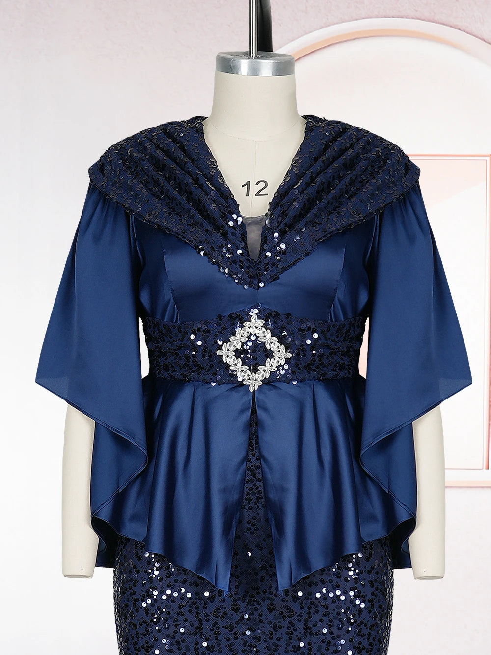 African Party Dresses For Women Sequin Wedding Evening Gown Plus Size Elegant Maxi Dress