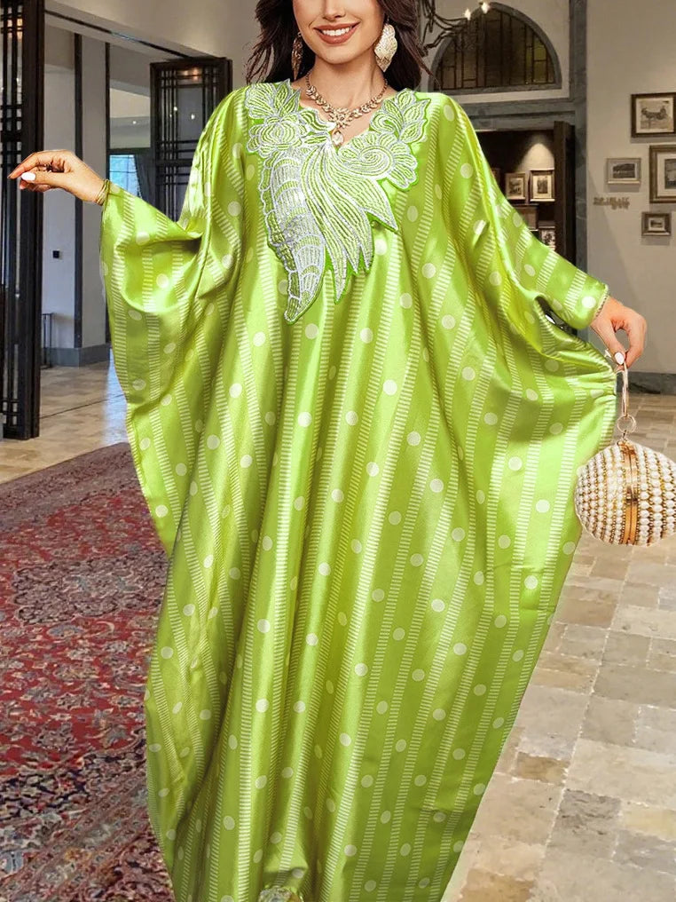 Women African Muslim Fashion Kaftan Evening Party Dresses Boubou Outfits