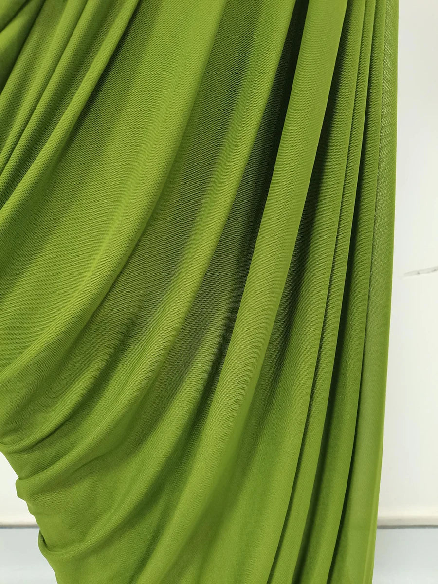 Women's Elegant Vintage Spliced Ribbon Turtleneck Long Sleeve Evening Maxi Dress