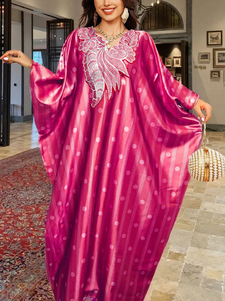 Women African Muslim Fashion Kaftan Evening Party Dresses Boubou Outfits