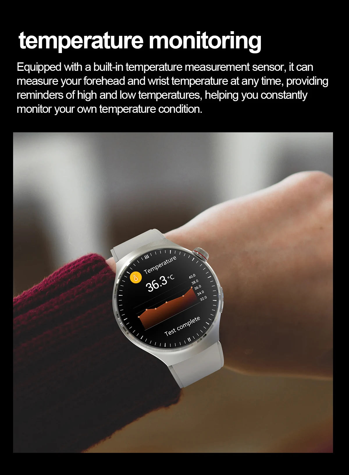 Nursing Grade Health Smartwatch | ECG+PPG Blood Lipid Uric Acid Body Temp