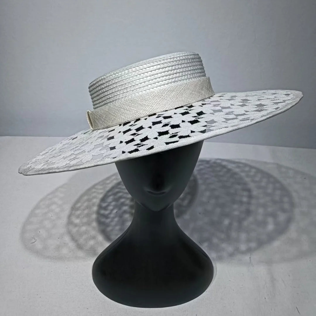Handmade Femme Mariage Headpiece Fascinator Hat Women Formal Wedding Church Event Tea Millinery Cap Feather Kentucky Derby Race