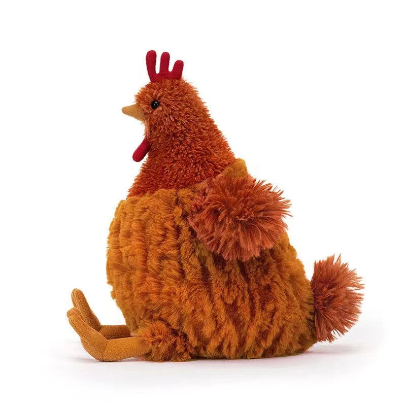 Chicken Doll Stuffed Animals Plush Toy Fluffy Chicken Soft Toy Kid Birthday Christmas Gift Toy Home Room Decor