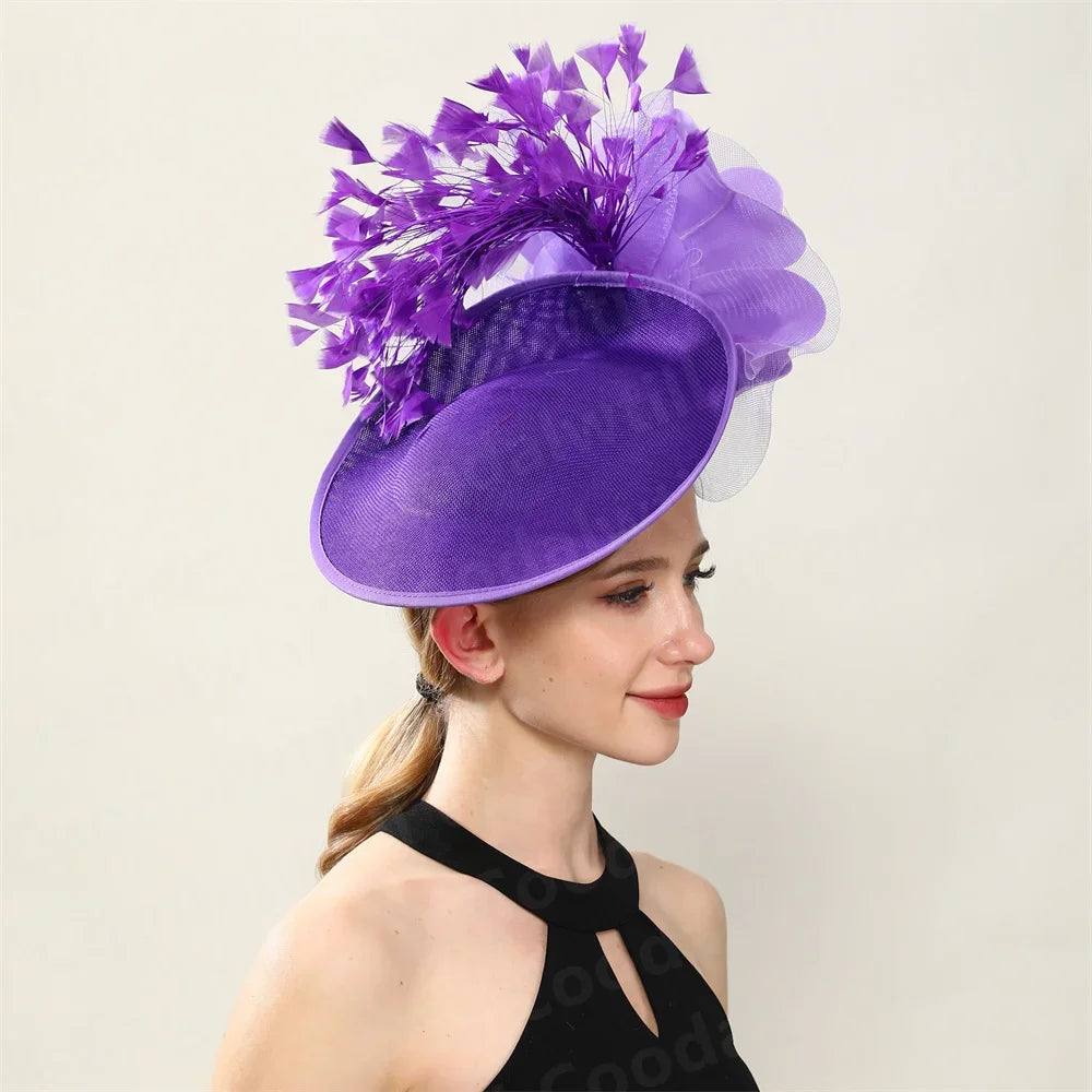 Women's Formal Tea Party Headpiece and Cocktail Church Chapeau Cap Headband Millinery