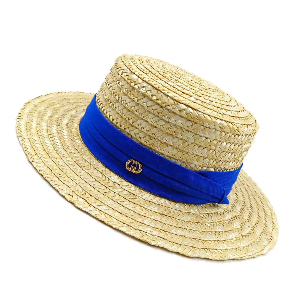 Red edging 2026 Sun Hats Hepburn hat Shiny Straw Hat European American  Braided Female Sunshade  chapeau femme