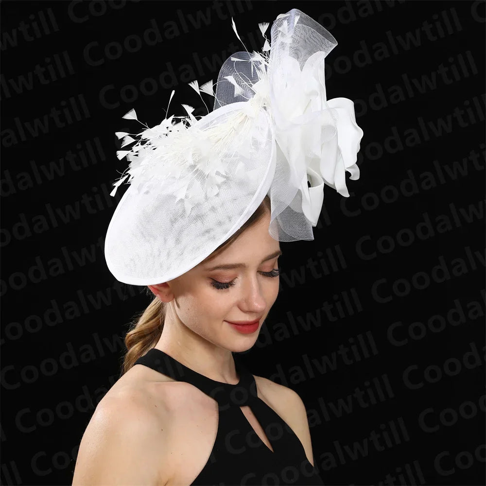 Women's Formal Tea Party Headpiece and Cocktail Church Chapeau Cap Headband Millinery