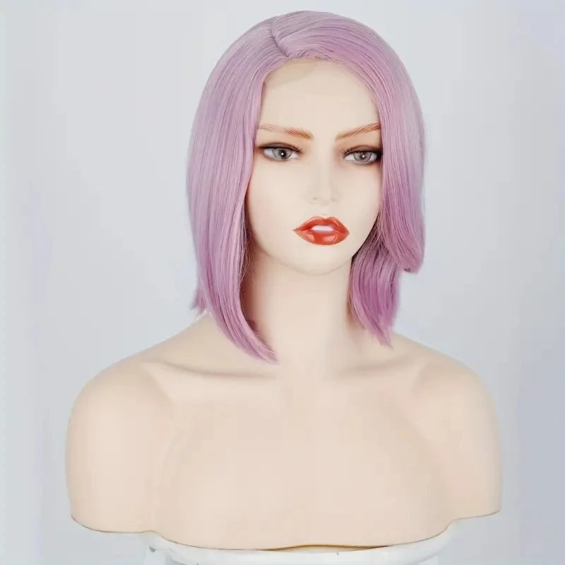 Lavender Purple Shoulder- Wig | Straight Synthetic Heat-Resistant | Women
