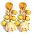 Statement Bohemian Style Simulation Rosebud Earrings For Women Girl Trendy Luxury Vintage Fairy Wedding Party Jewelry Accessoies