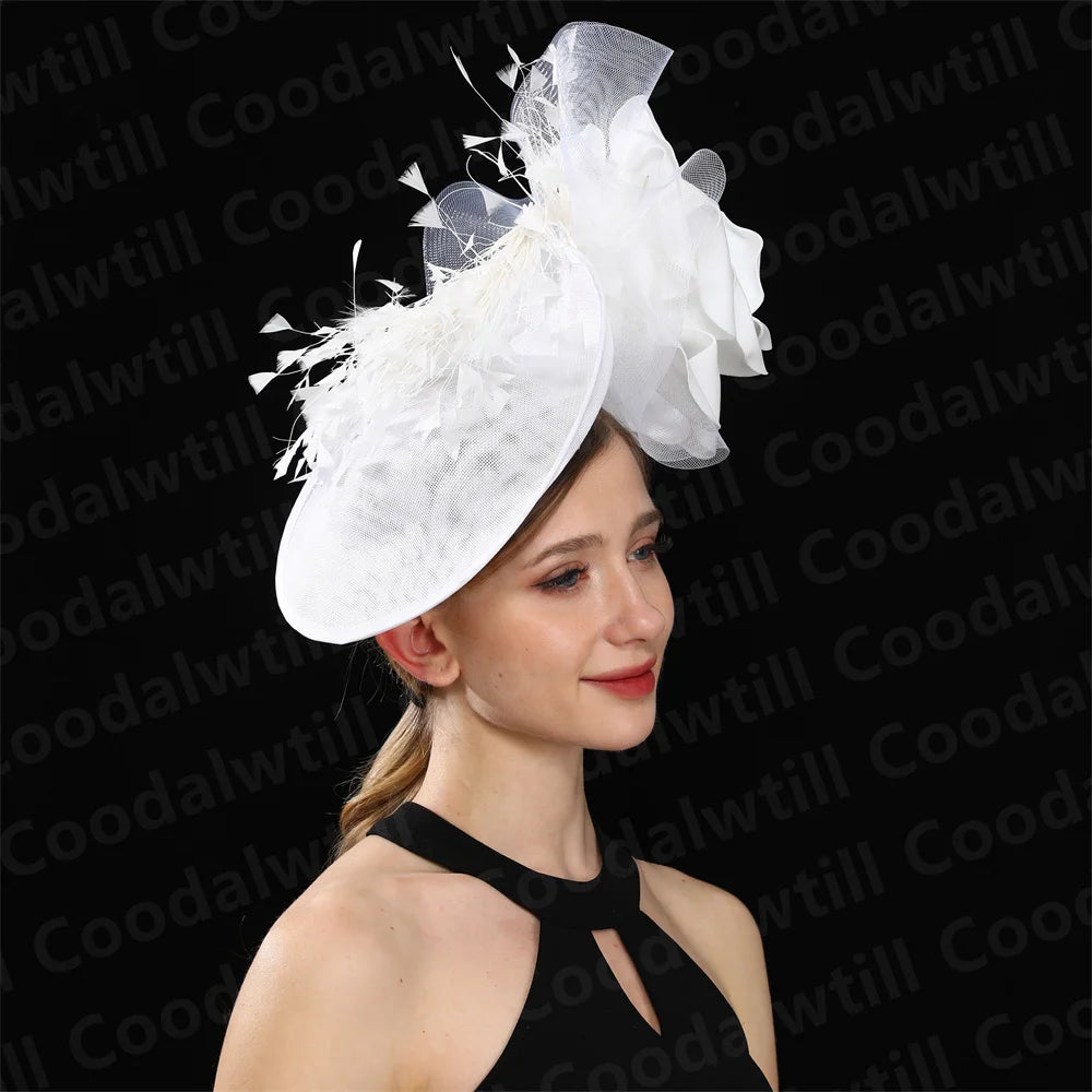Women's Formal Tea Party Headpiece and Cocktail Church Chapeau Cap Headband Millinery