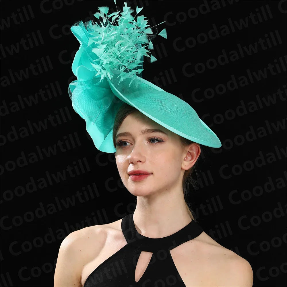 Women's Formal Tea Party Headpiece and Cocktail Church Chapeau Cap Headband Millinery
