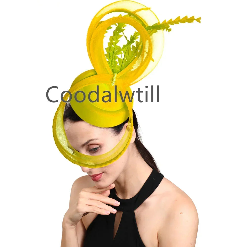 Women Vintage Pillbox Cap Headband Elegant Cocktail Kentucky Headpiece Fascinators