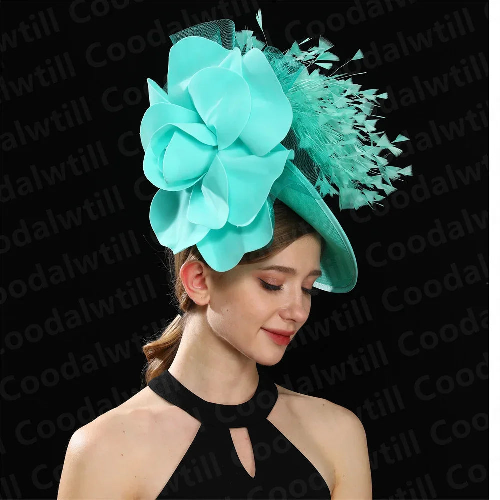 Women's Formal Tea Party Headpiece and Cocktail Church Chapeau Cap Headband Millinery