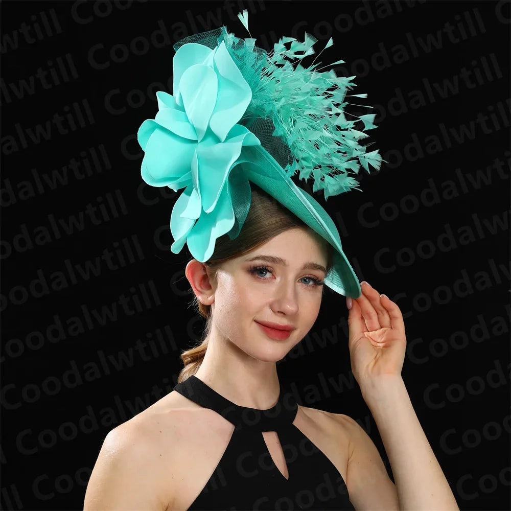Women's Formal Tea Party Headpiece and Cocktail Church Chapeau Cap Headband Millinery