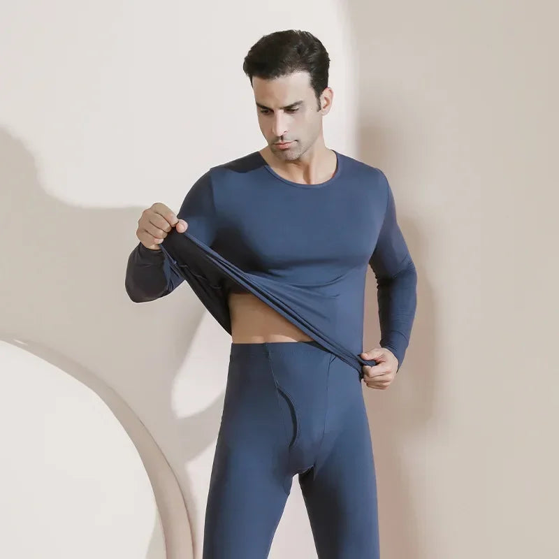 Men's Plus Size Thermal Underwear Suit | Fleece Long Johns Winter Homewear | HotTrendyPicks
