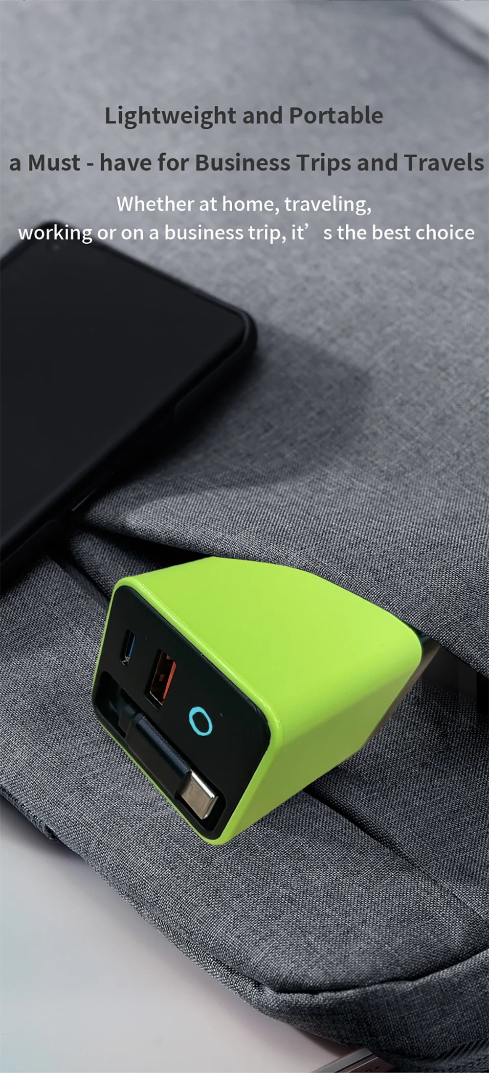 80W Super Fast Charge Type C USB Phone Charger With Telescopic USB C Cable For Iphone 16 15 Samsung Laptop With Light