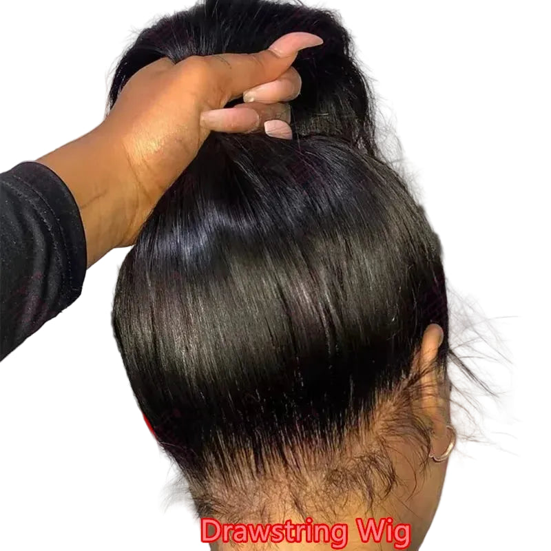 40 Inch Straight Drawstring 360 Full Lace Wig Human Hair 100% 13x6 HD Transparent Lace Frontal Wigs 5x5 Glueless Wigs For Women