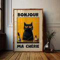 Black Cat & Dog Canvas Wall Art | Mid-Century Home Decor Gift | HotTrendyPicks