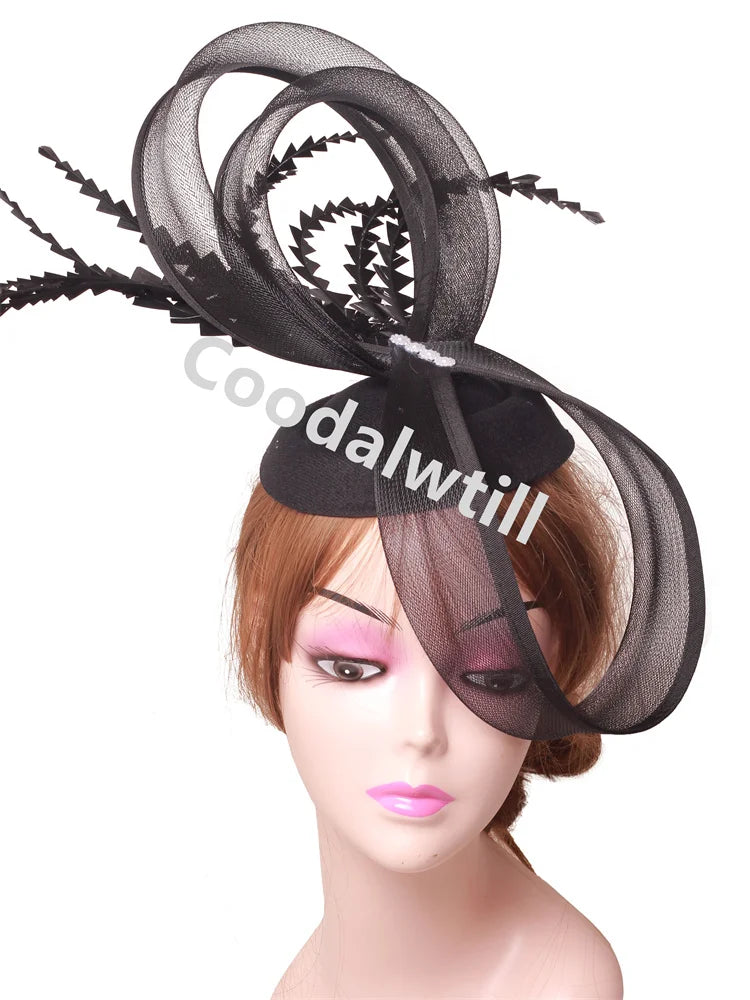 Women Cocktail Church Veils Pillbox Cap Fascinator Hat Accessories Elegant Ladies Femme Party Dinner Chapeau Cap Bride Headwear