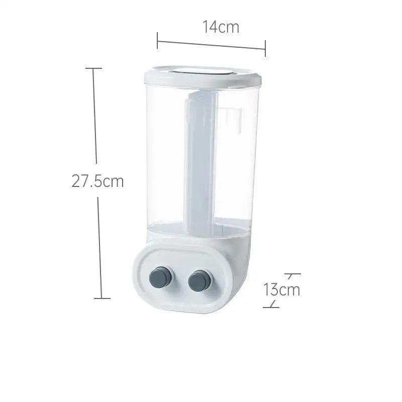 Grids Food Grains Storage Box Tank Sealed Moisture Proof Rice Buckets Wall Mounted Kitchen Bulk Classified Container