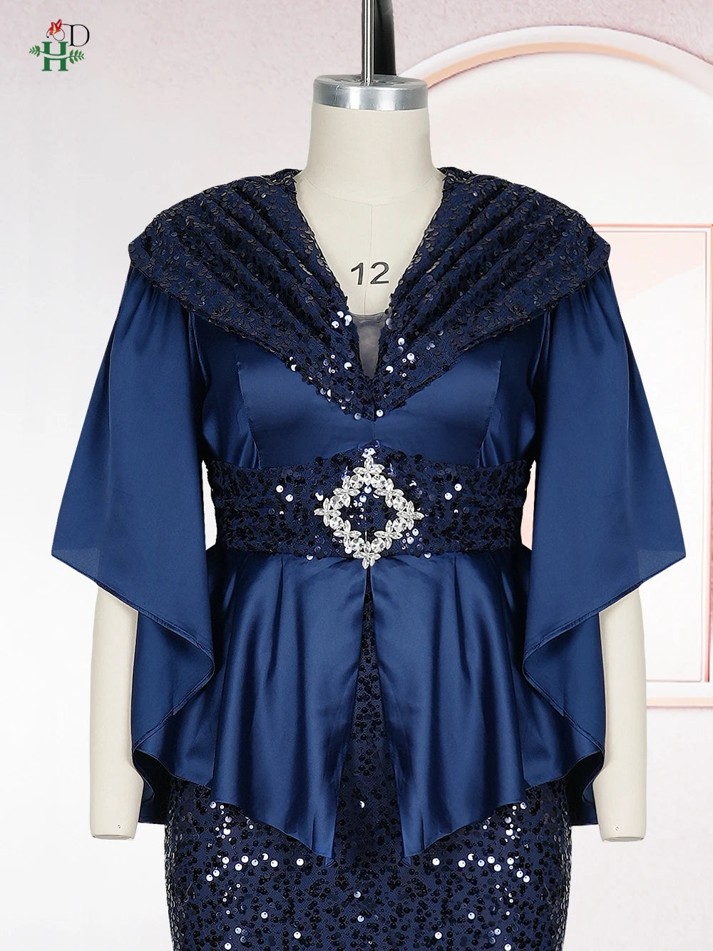 African Party Dresses For Women Sequin Wedding Evening Gown Plus Size Elegant Maxi Dress