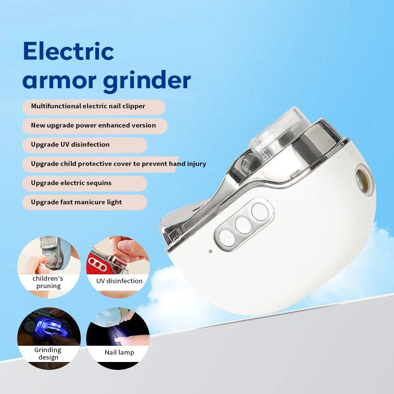 4-in-1 Electric Nail Clipper & UV Lamp | Grinder Trimmer Manicure Tool Set | HotTrendyPicks
