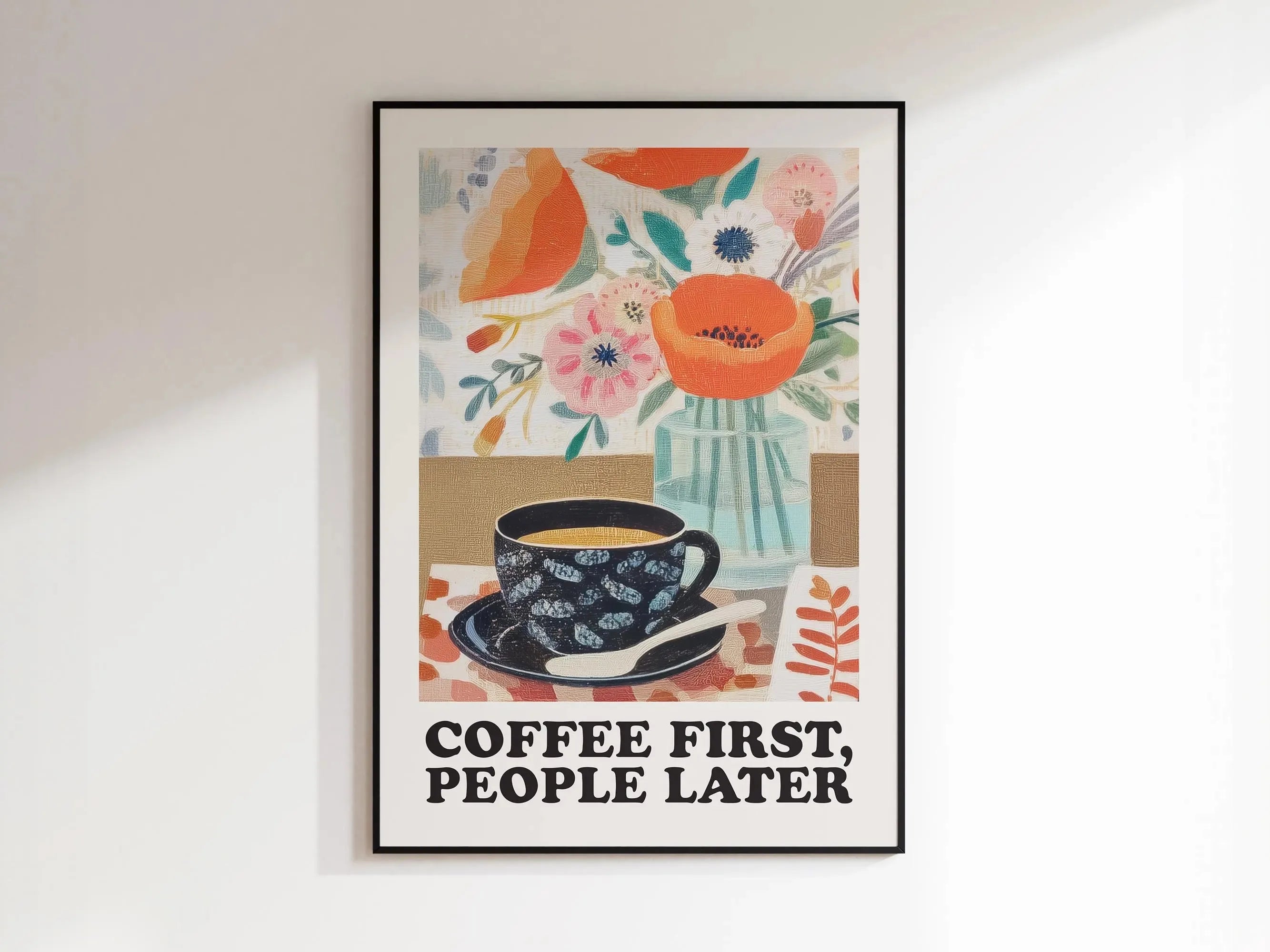 Black Cat & Dog Canvas Wall Art | Mid-Century Home Decor Gift | HotTrendyPicks